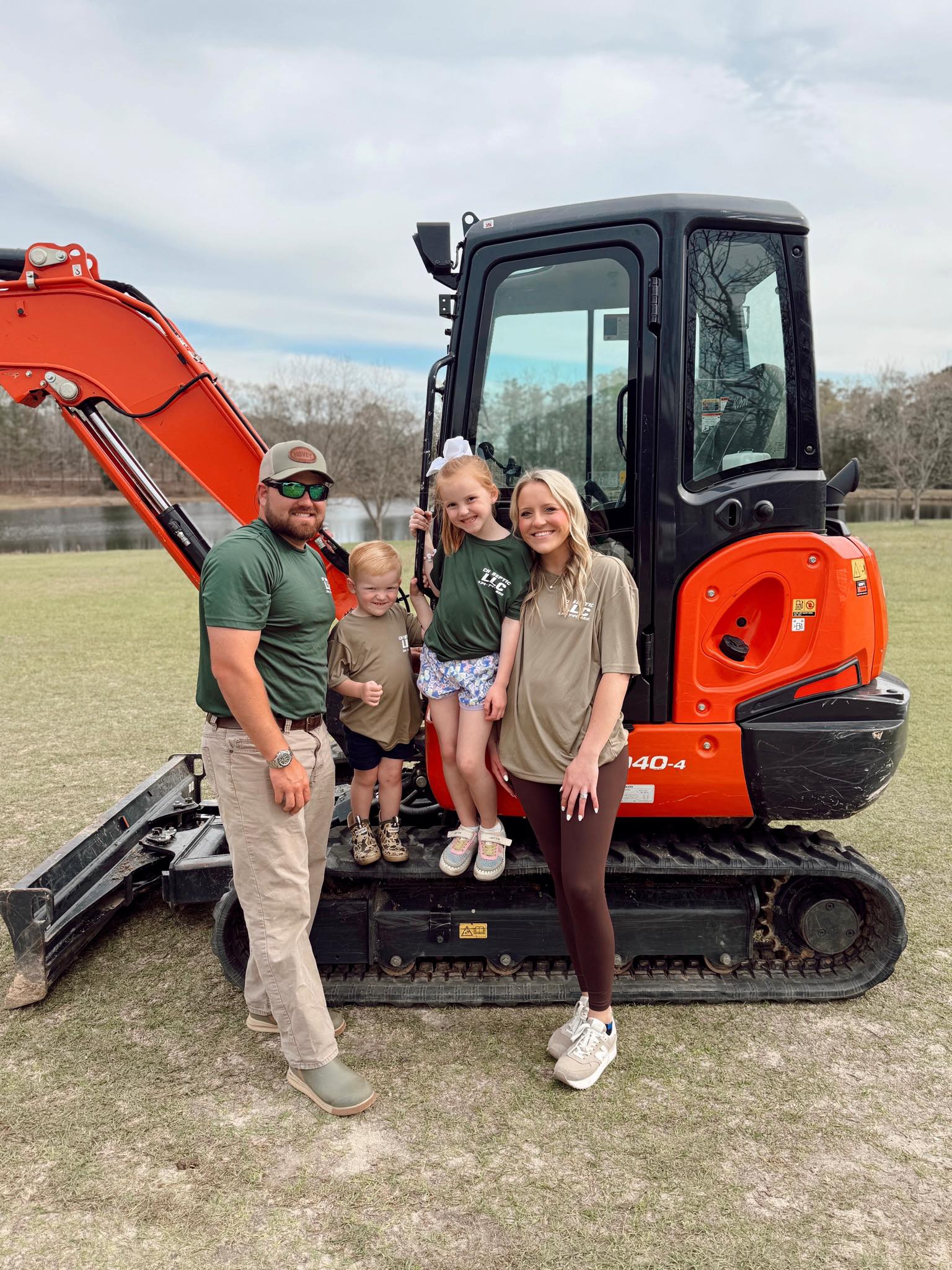 Family Photo on Job Site